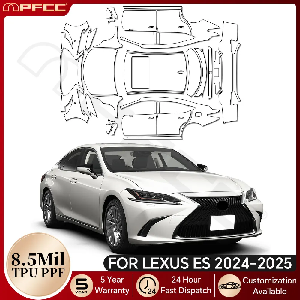 

For Lexus ES 250 300H 350 2019-2023 TPU Paint Protection Film Car Body Anti-Scratch Pre-cut PPF Clear Bra Resistant Invisible