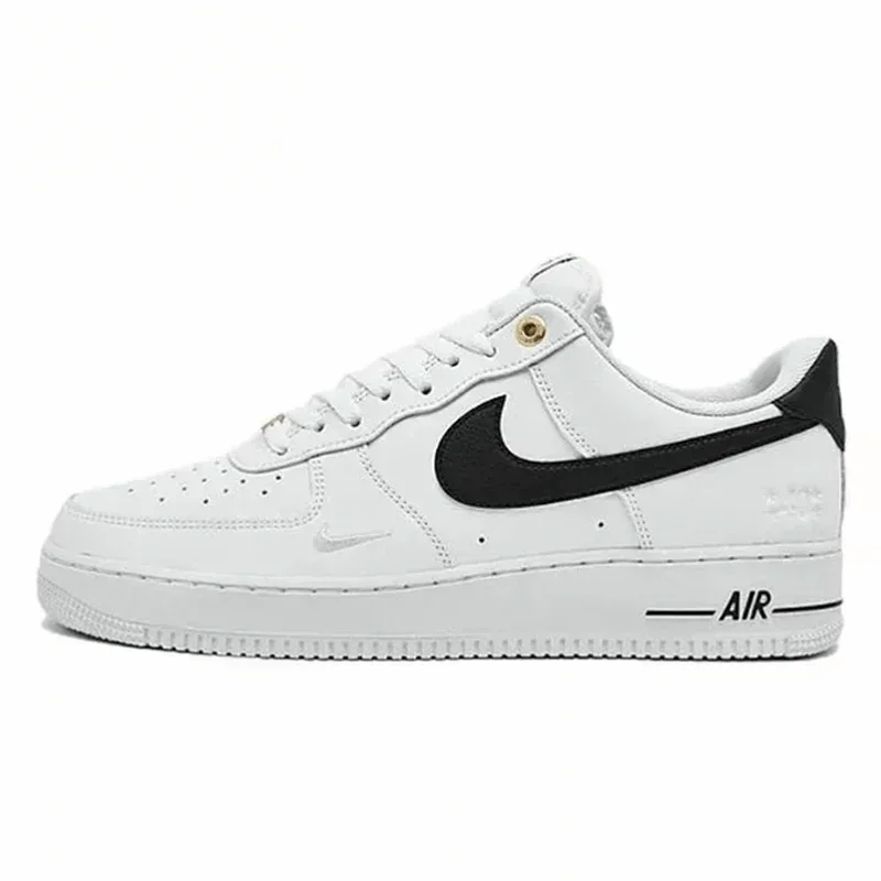 Nike-zapatillas Air Force 1 '07 Se para hombre y mujer, zapatos de Skateboarding de cuero, antideslizantes, resistentes al desgaste, ligeras, bajas, color blanco, rojo arroz