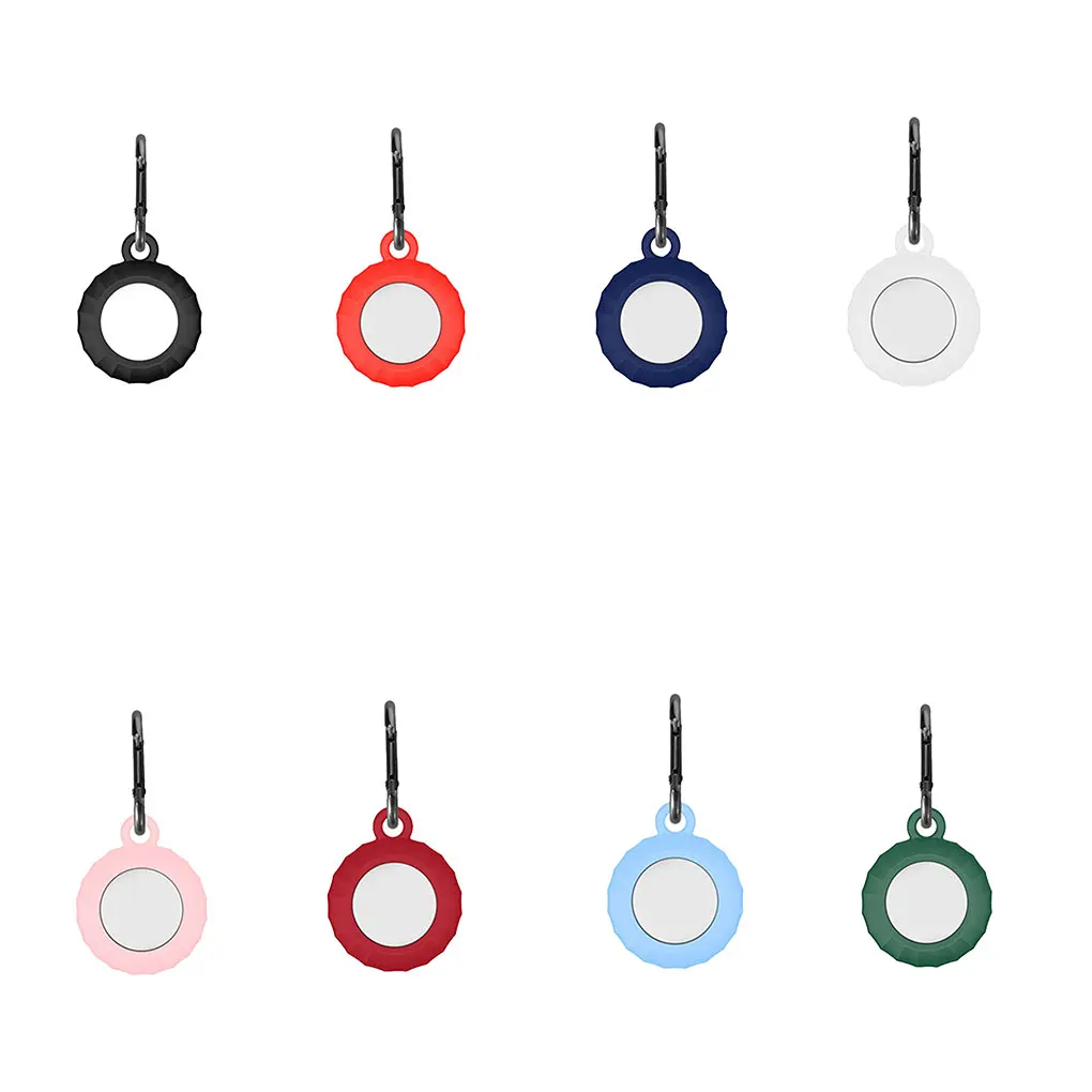 Tracker Schlüssel ring TPU Locator Fall runde tragbare Schutz abdeckung Ersatz für Airtags Pink