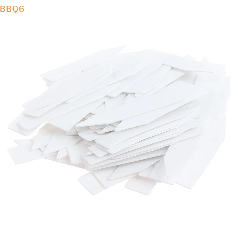 *100pc 5*1cm Garden Plant Labels PVC Waterproof Plant Tags Nursery Markers Flower Pots Seedling Labels Tray Mark Tool