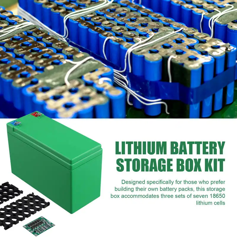 12V Lithium Battery Storage Box 18650 Battery DIY Packs Case 3S40A ABS Battery Shell Holder-A22U