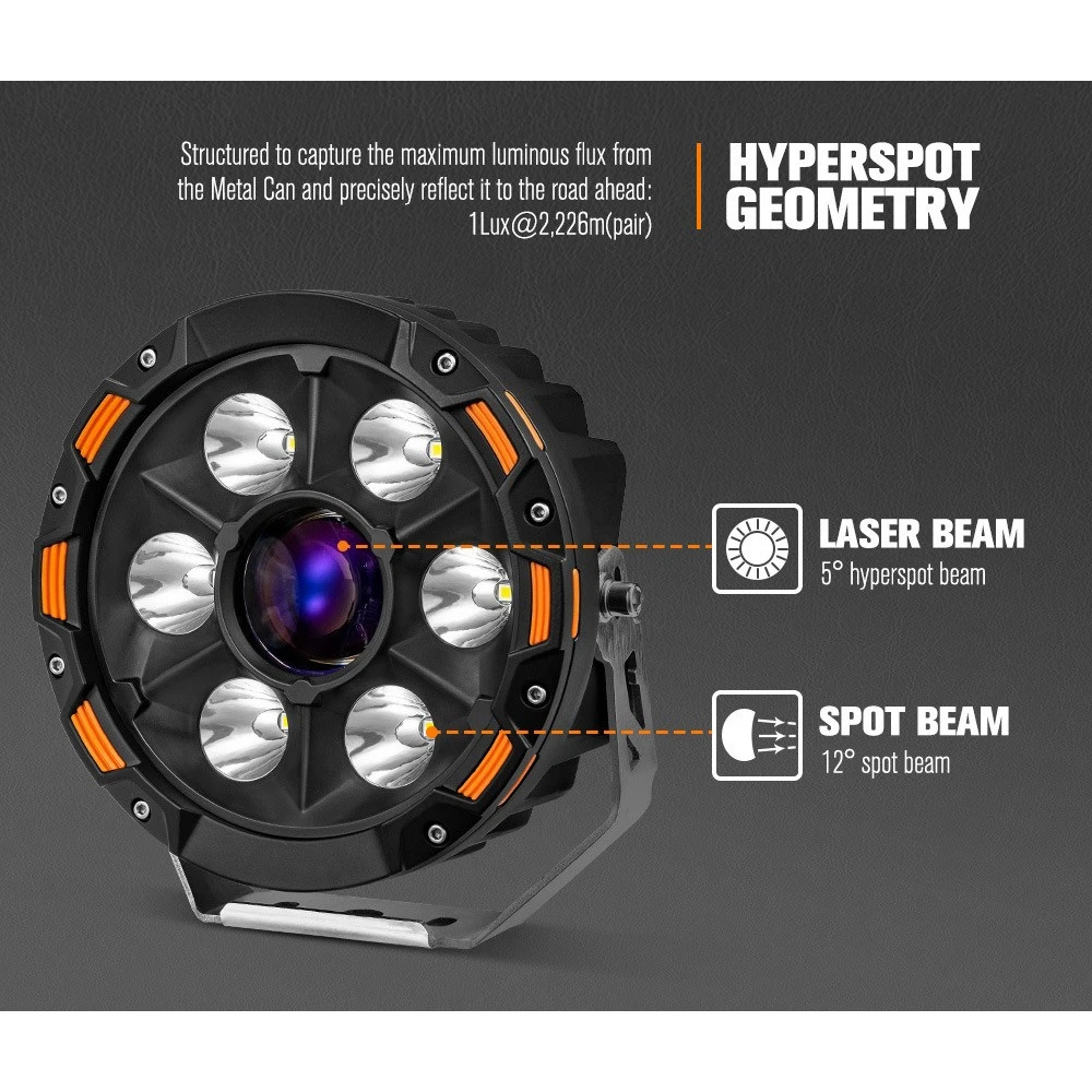 7-Inch LED Concentrating Laser Car Spotlight Headbar Light Off-road Vehicle Modification Light