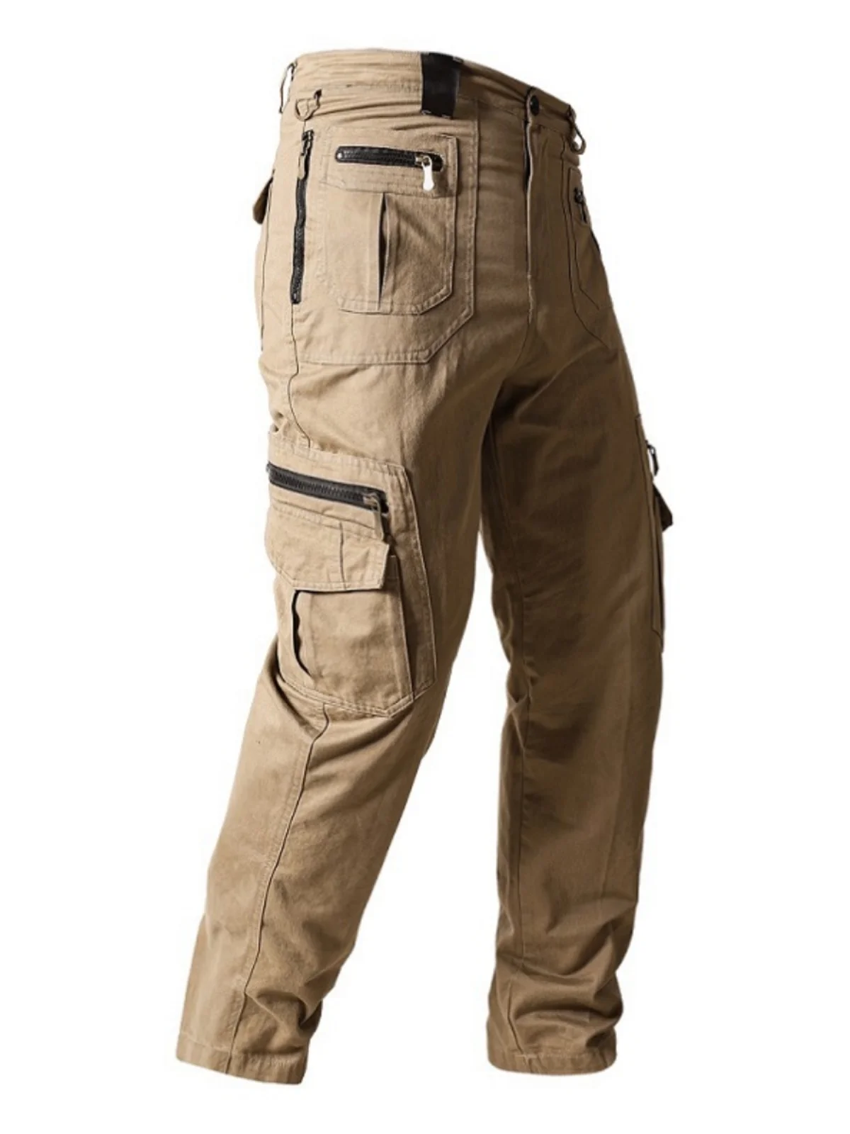 

New 2025 Men's Casual Cotton Military Sle Pants Zipper Multi-ket Spring Autumn Large Size Straight Leg Faion Urban