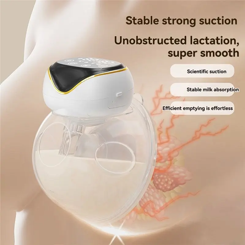 Fully Automatic Unilateral Portable Electric Breast Pump Wearable Integrated Hands-Free Design Painless-B27C