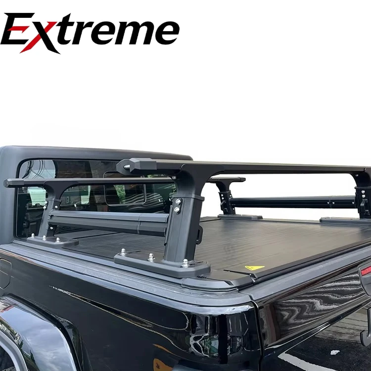 Adjustable Universal Truck Bed Ladder Rack Retractable Roll Bars Cargo Carrier Bracket for Pickup & Carrier Cage