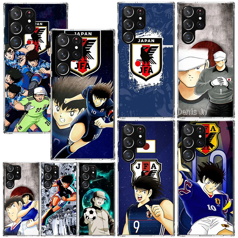 Captain Tsubasa Anime Phone Case For Samsung Galaxy S24 S23 S22 S21 Fe S20 Ultra S10 S9 + S8 Plus S10E Art Fundas Back Cover