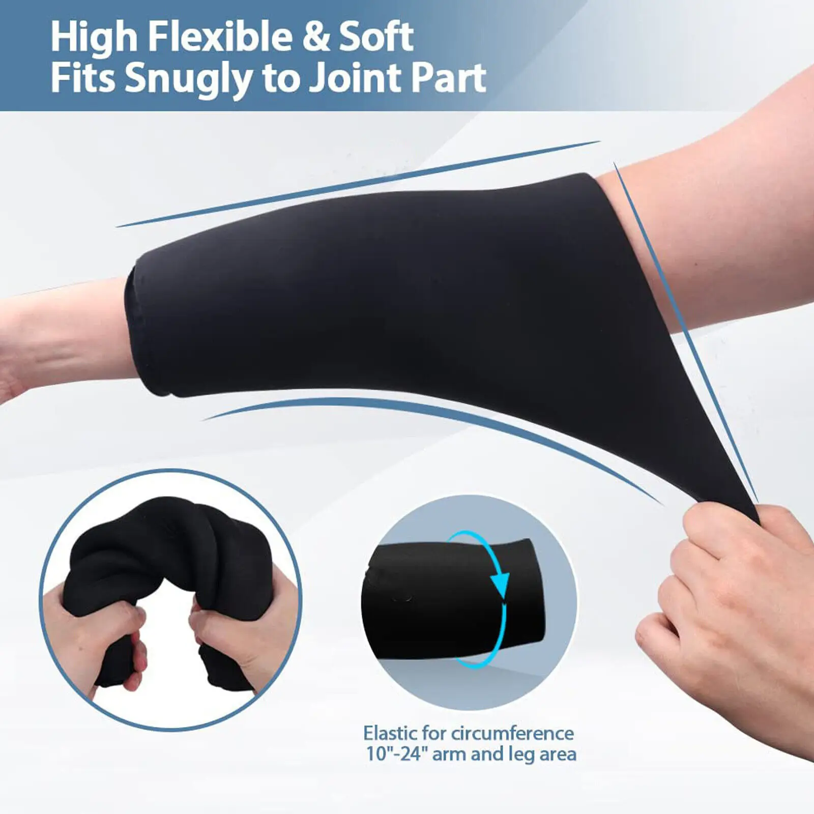 Elbow Ice Pack Hot And Cold Flexible Ice Packs Comfortable Compression Sleeve Gel Pack For Injury Cold Wrap For Knee Calf Elbow