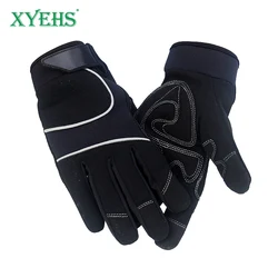 XYEHS XU5300 Anti-Vibration Safety Work Gloves with Palm & Fingertips Reinforced Mechanic Gloves Shockproof & Abrasion Resistant