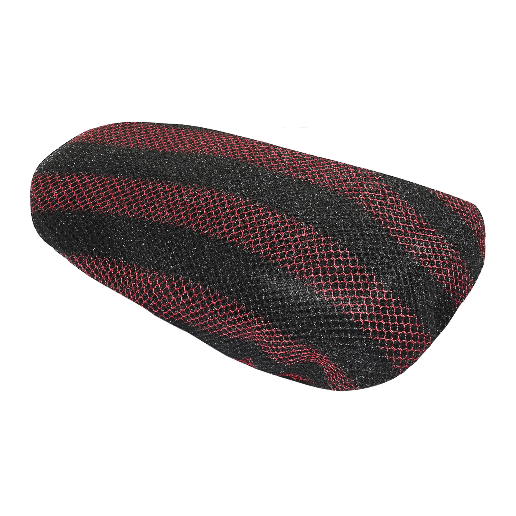 Motoforti Motorcycle Seat Cover Anti Slip 3D Mesh Fabric Seat Cushion Cover Breathable Motorbike Scooter Seat Covers Black Red