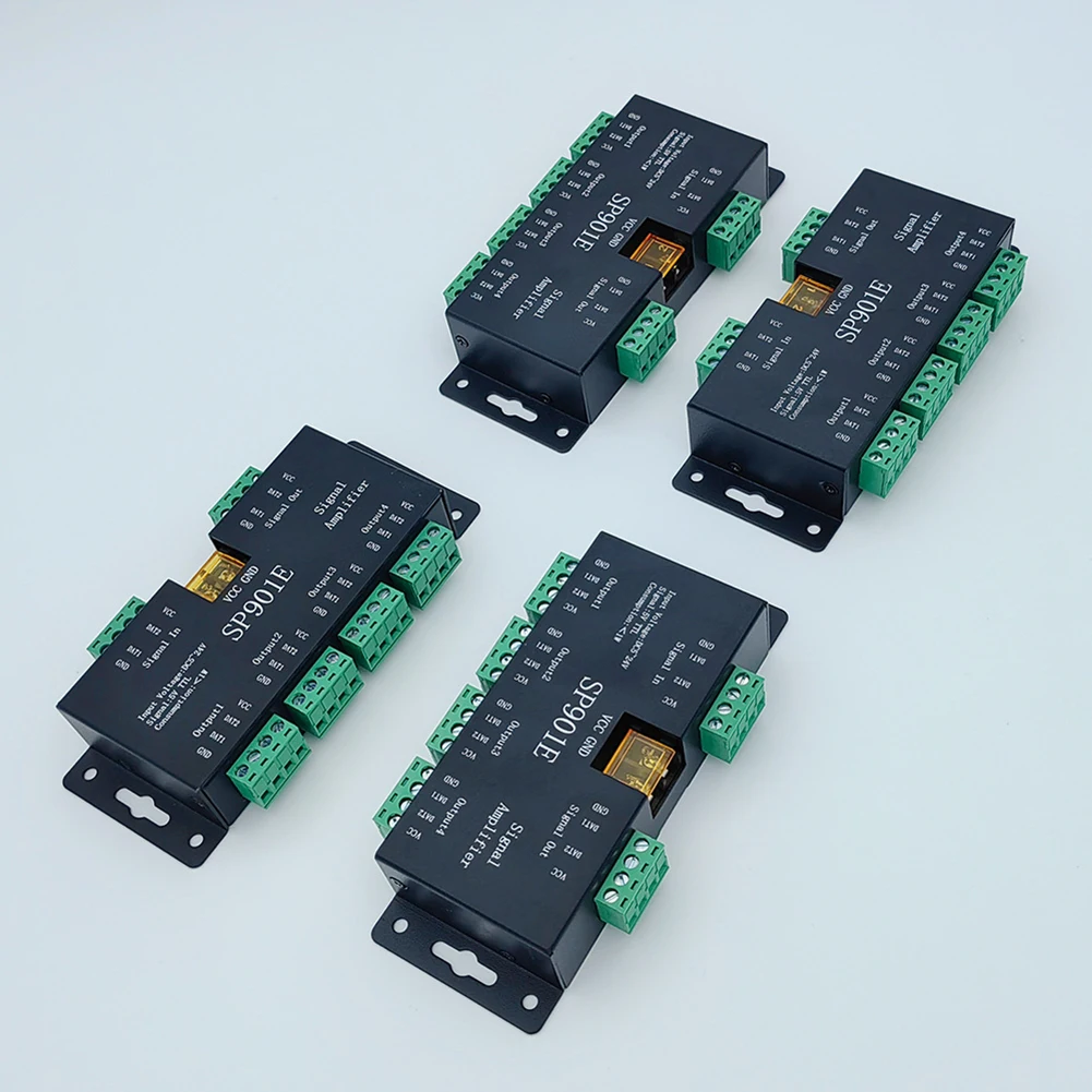 SP901E DC5-24V усилитель сигнала 4CH, групповой усилитель для светодиодной ленты DMX512 Pixel