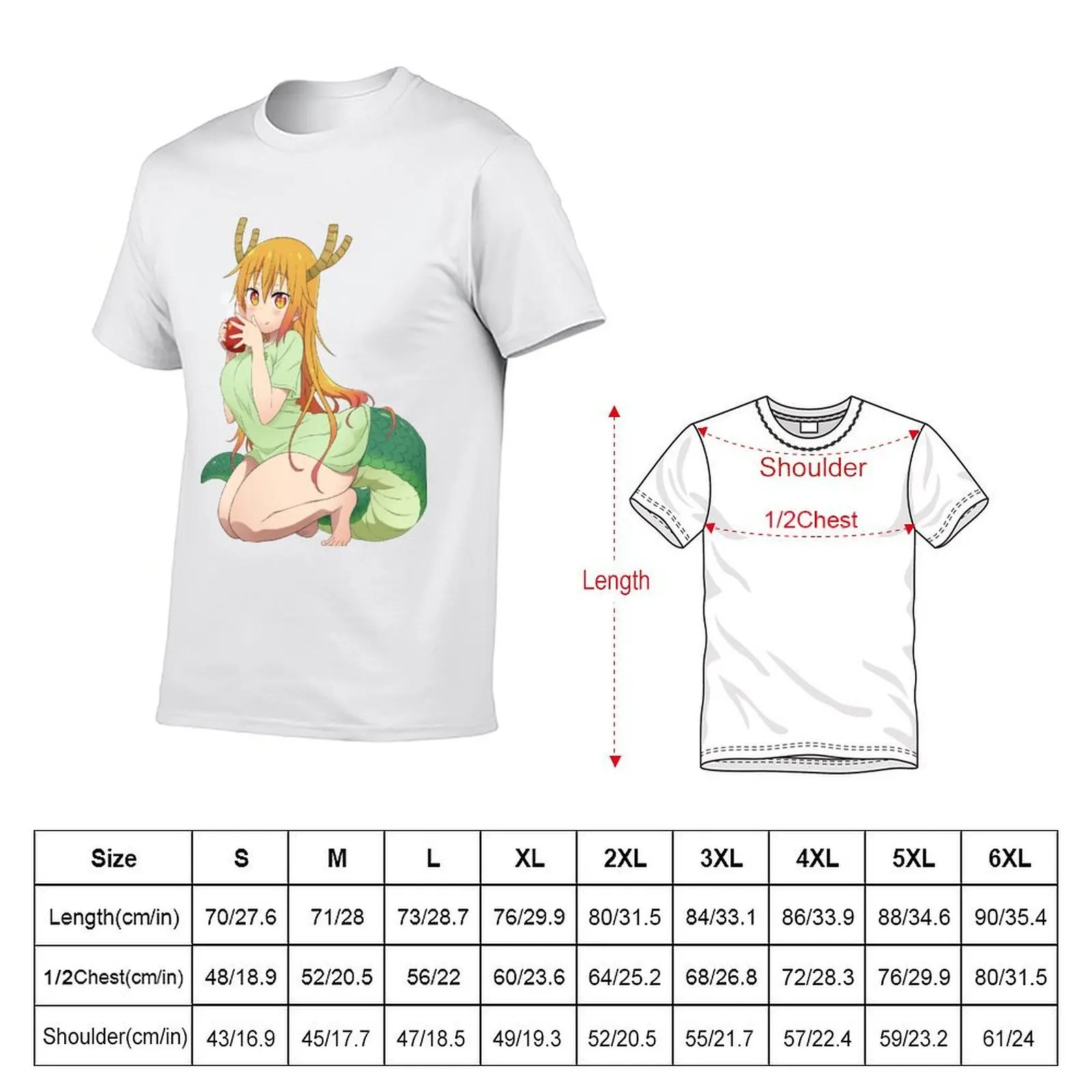 Tohru drinking T-Shirt man t shirt cotton high quality anime tshirt T-Shirt