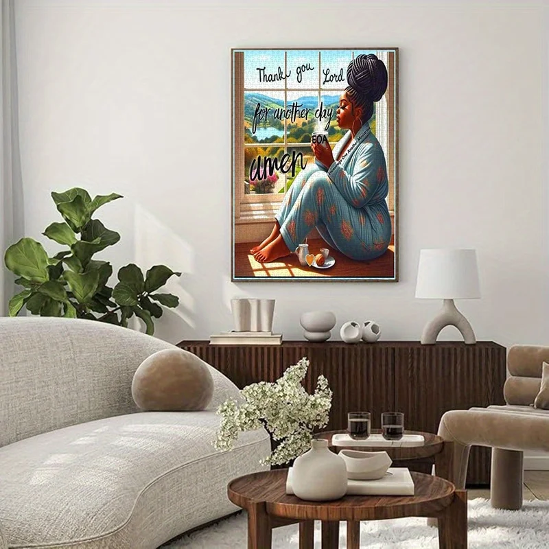 1000개 종이 퍼즐, 퍼즐, 감사기도, 아프리카계 미국인 여성, 감사, 종교, 고품질 백색 판지 M
