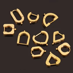 5-10PCS 316L Stainless Steel Hoop Earrings Findings High Polish Earrings Base For DIY Jewelry Fitting Earrings Making Supplies
