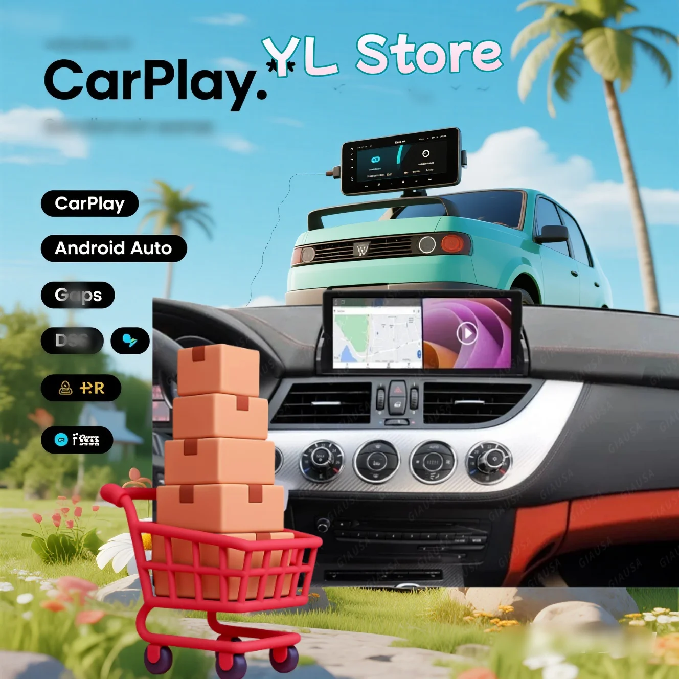 

NEW YL Android13 Car Stereo For BMW Z4 E89 2009-2018 Wireless CarPlay Touch Screen with GPS Bluetooth Multimedia Digital Cluster