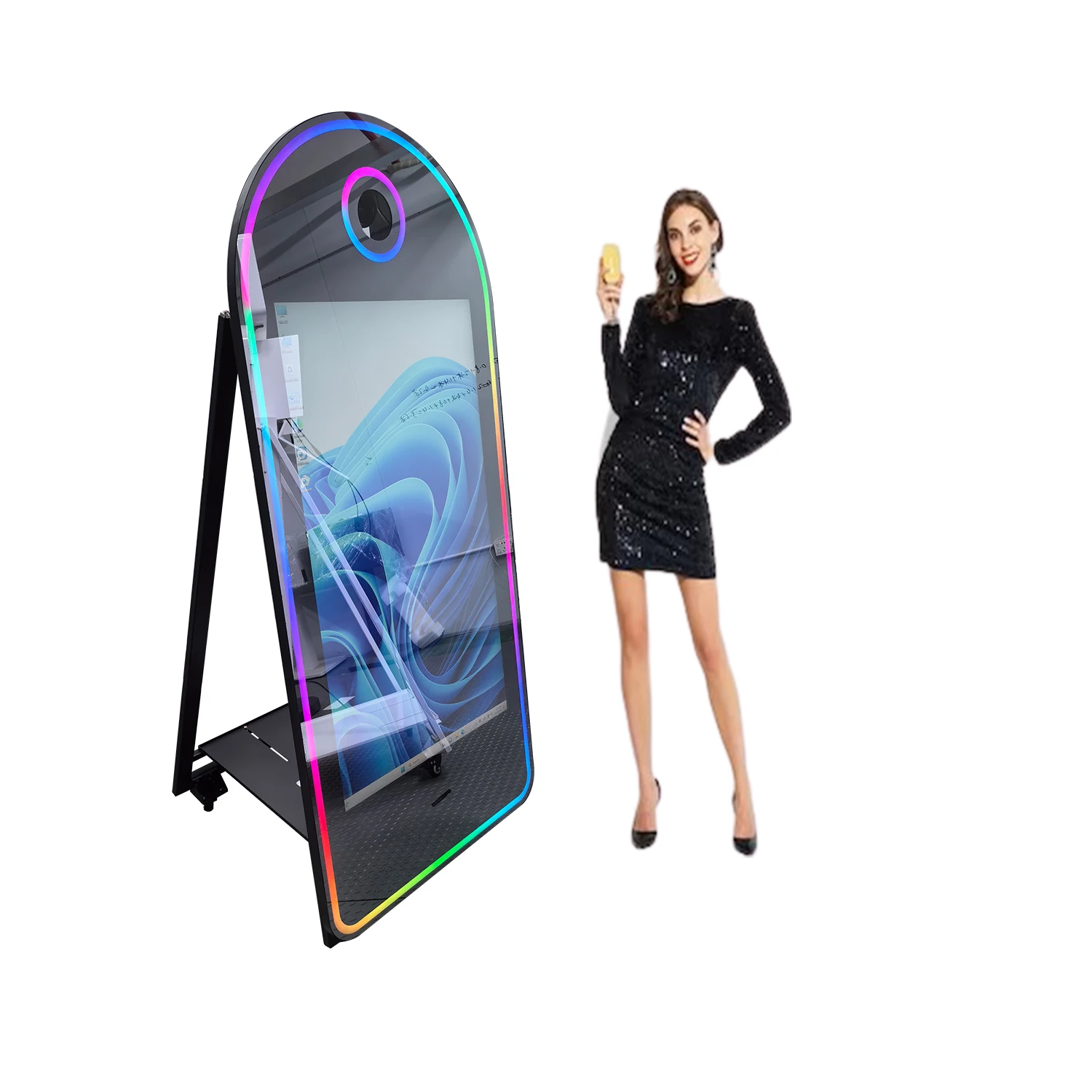 High Quality Full Color Cheap Touch Screen Photo Booth Kiosk Portable Digital Mirror Photobooth