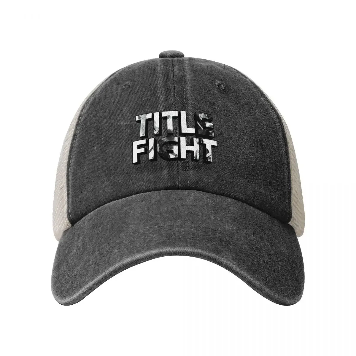 Title Fight Black And White Baseball Cap Rave Mountaineering fishing hat Men's Baseball Women's