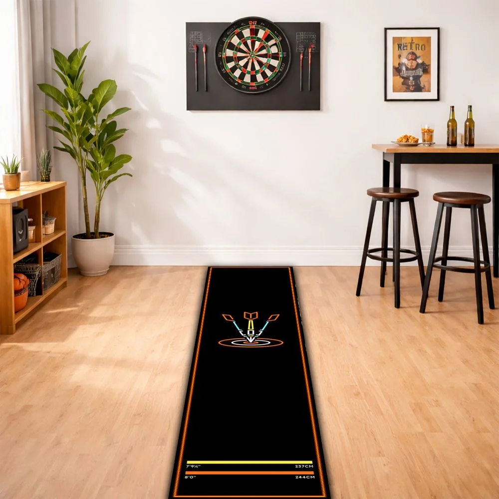 VIKAMA Professional Dart Mat Throw Line Carpet Non-Slip Wear-Resistant Floor Protection Mat Game Room Decor Carpet