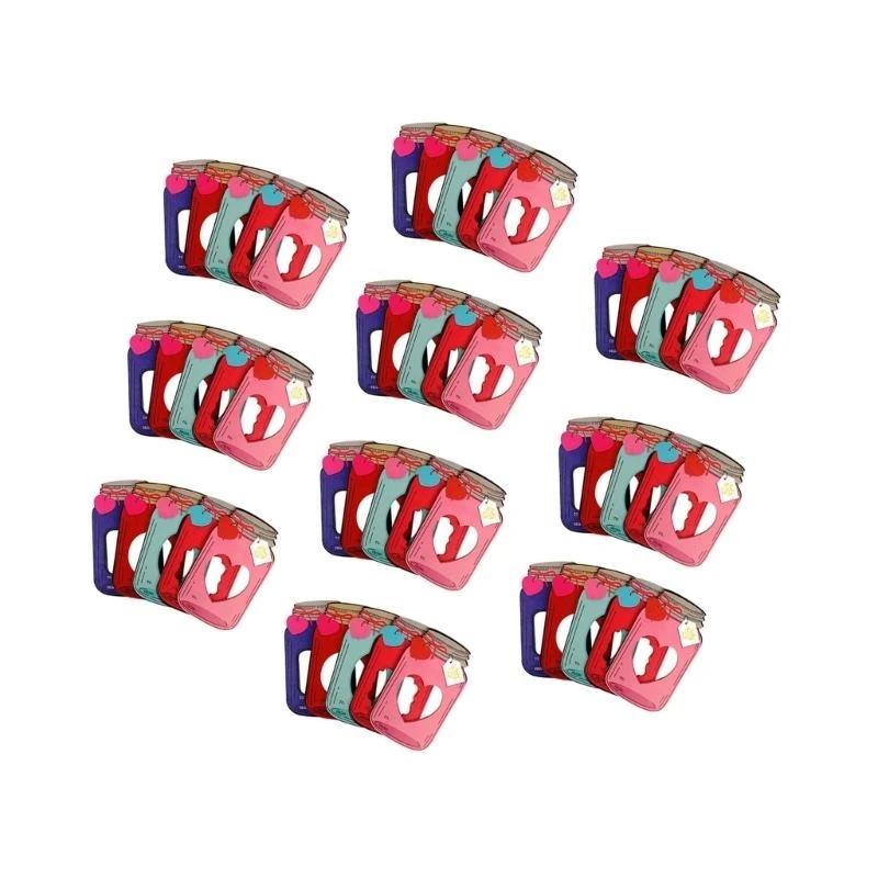 50 Pcs Valentine Gift Valentine Day Cards Valentines Day Exchange Cards Jar Valentines Day Candy Cards