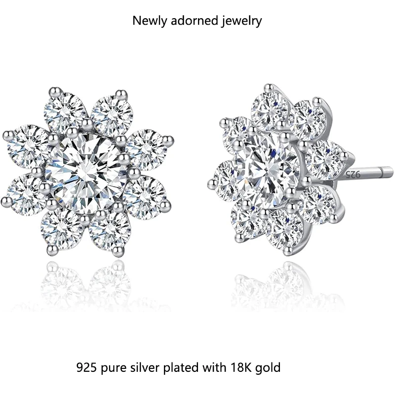 

Morganite earrings, 2ct D color, VVS1 clarity, men's round-cut morganite stud earrings, 18K white gold, vermilion red, 925 sterl