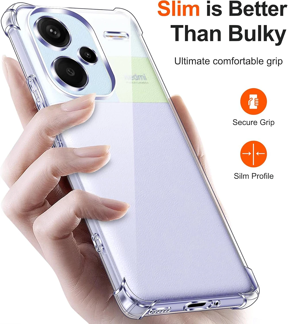 Luxury Silicone Soft Case For Xiaomi Redmi 12C 13C Note 13 12 11 11S 11T Pro Plus Pro+ 10A 10C Clear Thin Cover Shockproof Shell