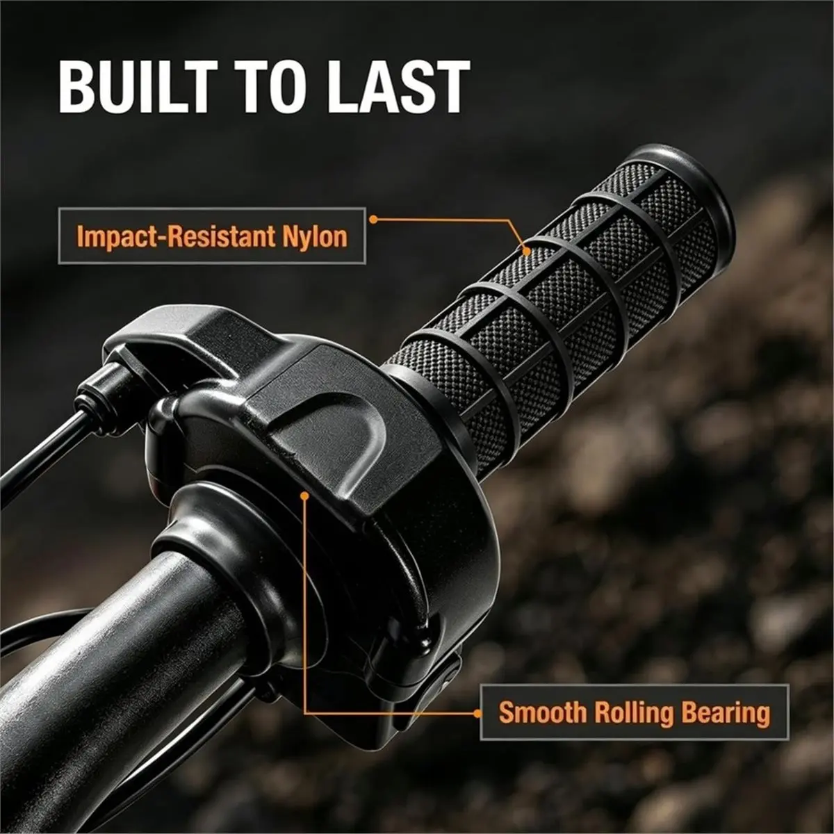 Full Twist Throttle for TST R002, 3 Pin Ebike Throttle Grip 12-72V Plug & Play,Throttle for 7/8