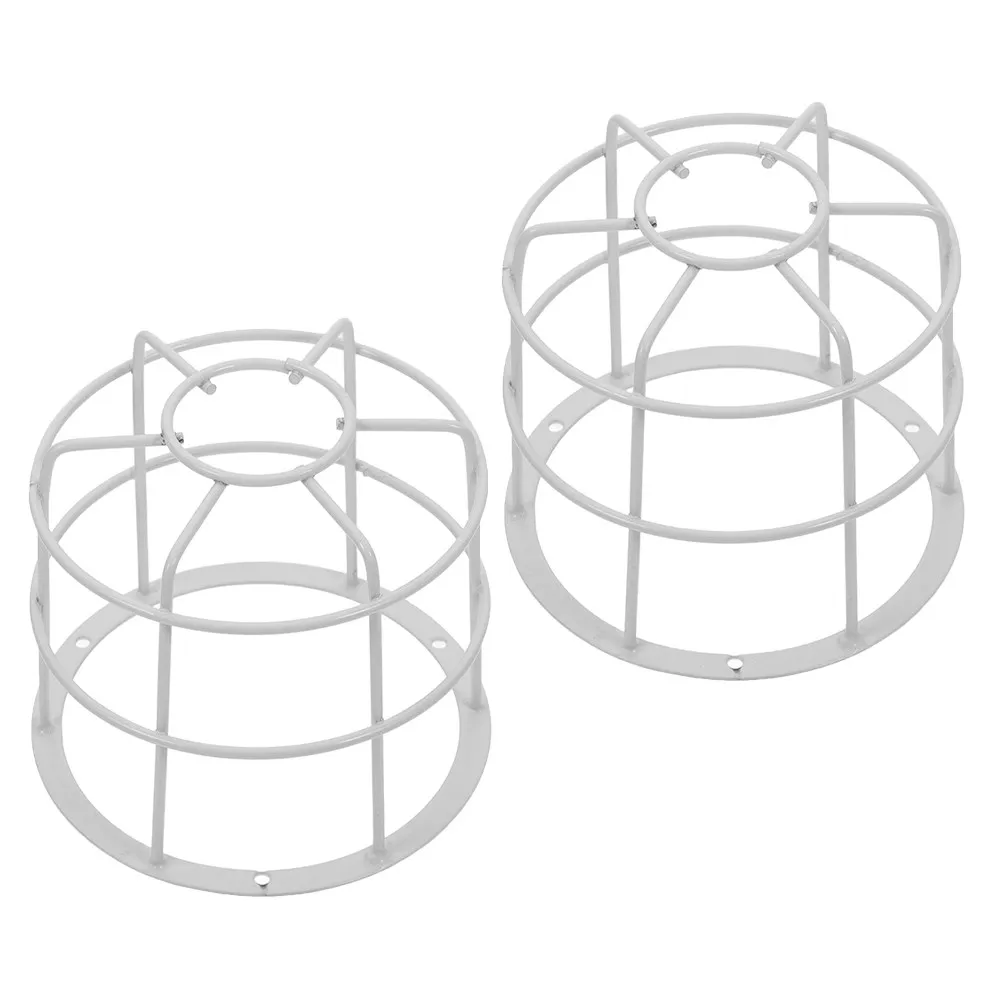 

2pcs Industrial Lamp Cage Wire Mesh Signal Light Guard Replacement Bulb Cover Holder For Workshop Factory Lighting Protection