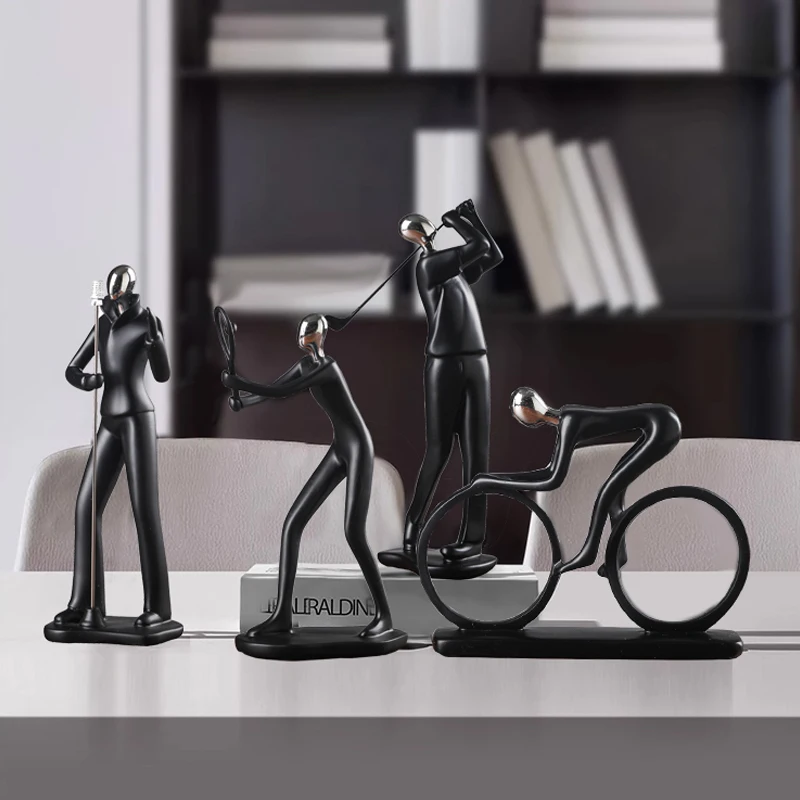 شخصية رياضية إبداعية لسطح المكتب وخزانة مشروبات لغرفة المعيشة وديكور خزانة عرض المكتب