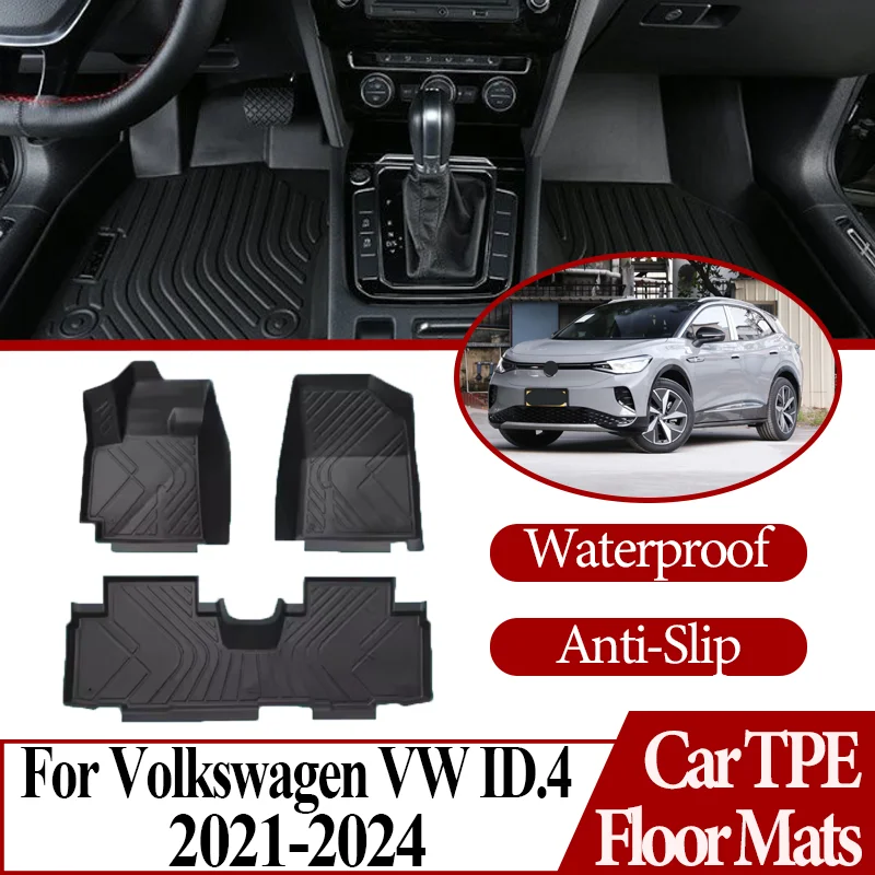 

TPE Material For Volkswagen for VW ID.4 2024 ID.5 GTX Pro 2021-2023 Car Floor Mats Anti-slip Foot pad Cover Carpet Pad Foot Pad