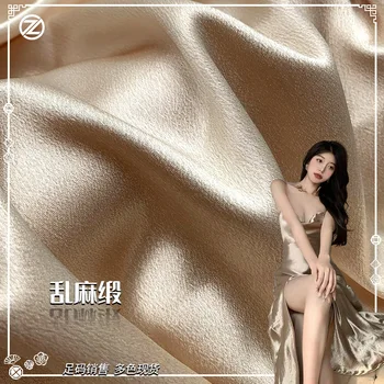 Tissu en Satin Clip de Haute Qualité, 100% Polyester, 50D x 75D, pour Robe de Mariée, Couture par 1/2/5m