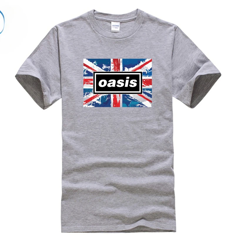 T Shirt O-Oasis Band Vintage Tee Shirt Short Sleeve O Neck T-Shirt  Cotton Gift Idea Clothes