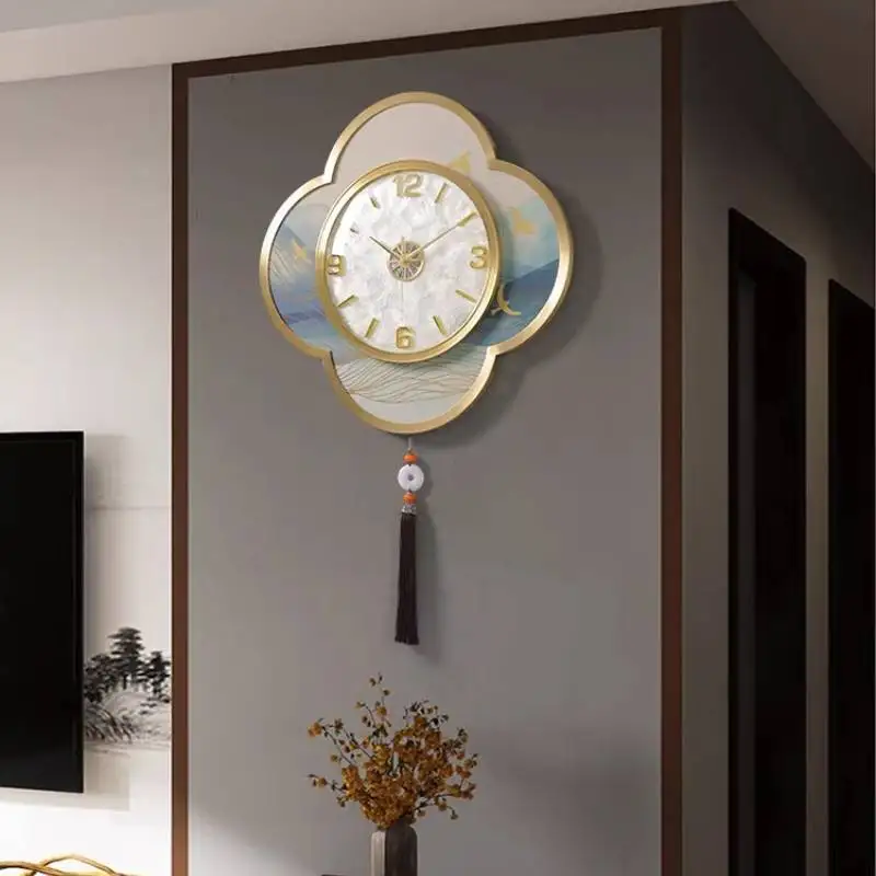 

Эстетичные настенные часы: роскошный дизайн, большие желтые часы, модные золотые современные часы для спальни, декоративные элементы для интерьера.