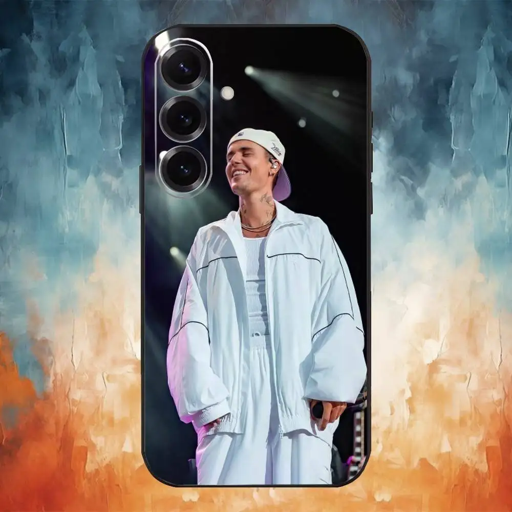 حافظة هاتف J-Justin B-Bieber المغني لهاتف سامسونج جالاكسي A73، A72، A71، A70، A53، A52، A51، غطاء أسود ناعم آخر #4