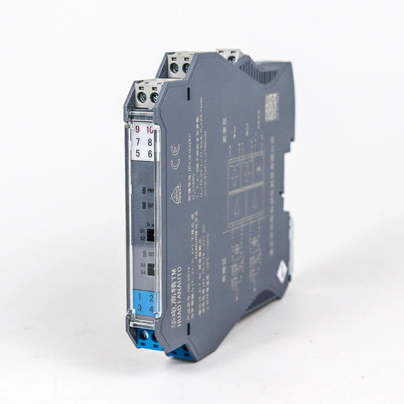 Original 1 in 2 Out 4-20mA Mini Safety Isolation Analog signal Isolator 0-10V signal Converter DC Ac Isolated Safety Barrier