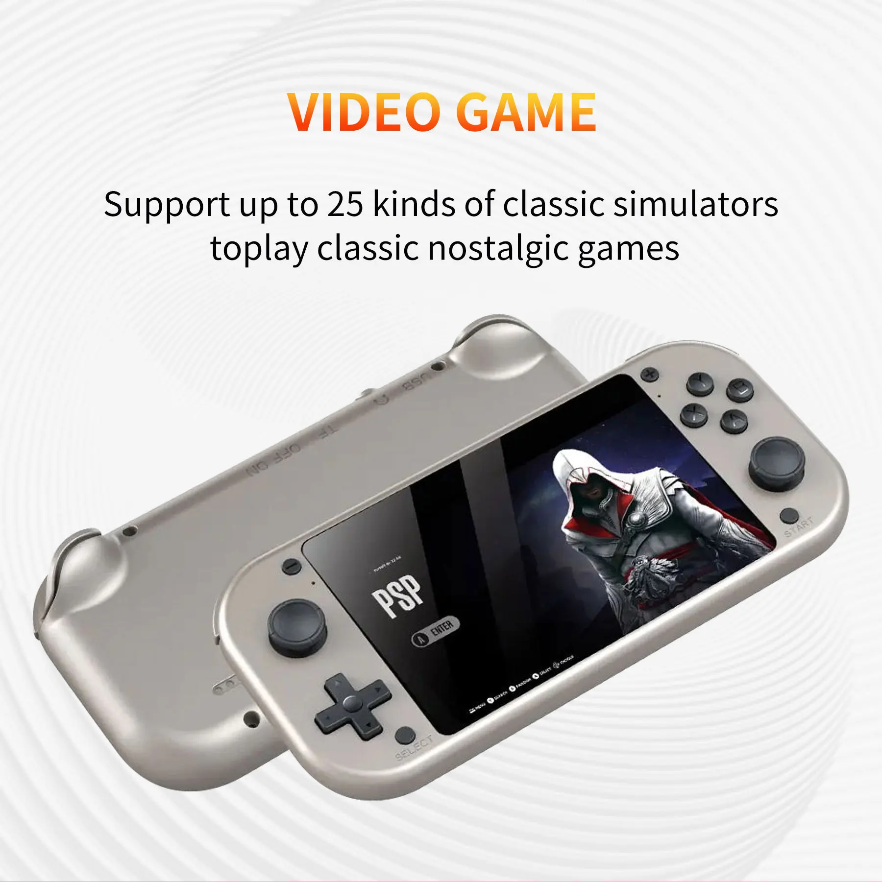 M17 Linux Retroarch 64G IPS High 4.3 Inch HD Screen Built In PSP/N64 Simulators Handheld Game Players Handheld Game Console