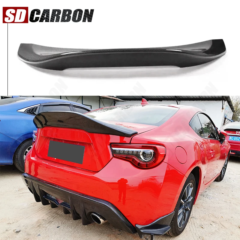 

For Toyota GT86 Subaru BRZ Carbon Fiber Tail fins Rear Trunk Spoiler Guide Wing Rear Wing Car Trunk Diverter Car Accessorie