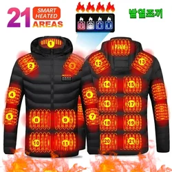 Heated Jacket 21 Areas Winter Men's Women Motorcycle Jacket Usb Electric Heating Jacket Heated Vest Moto Self-heating Clothing