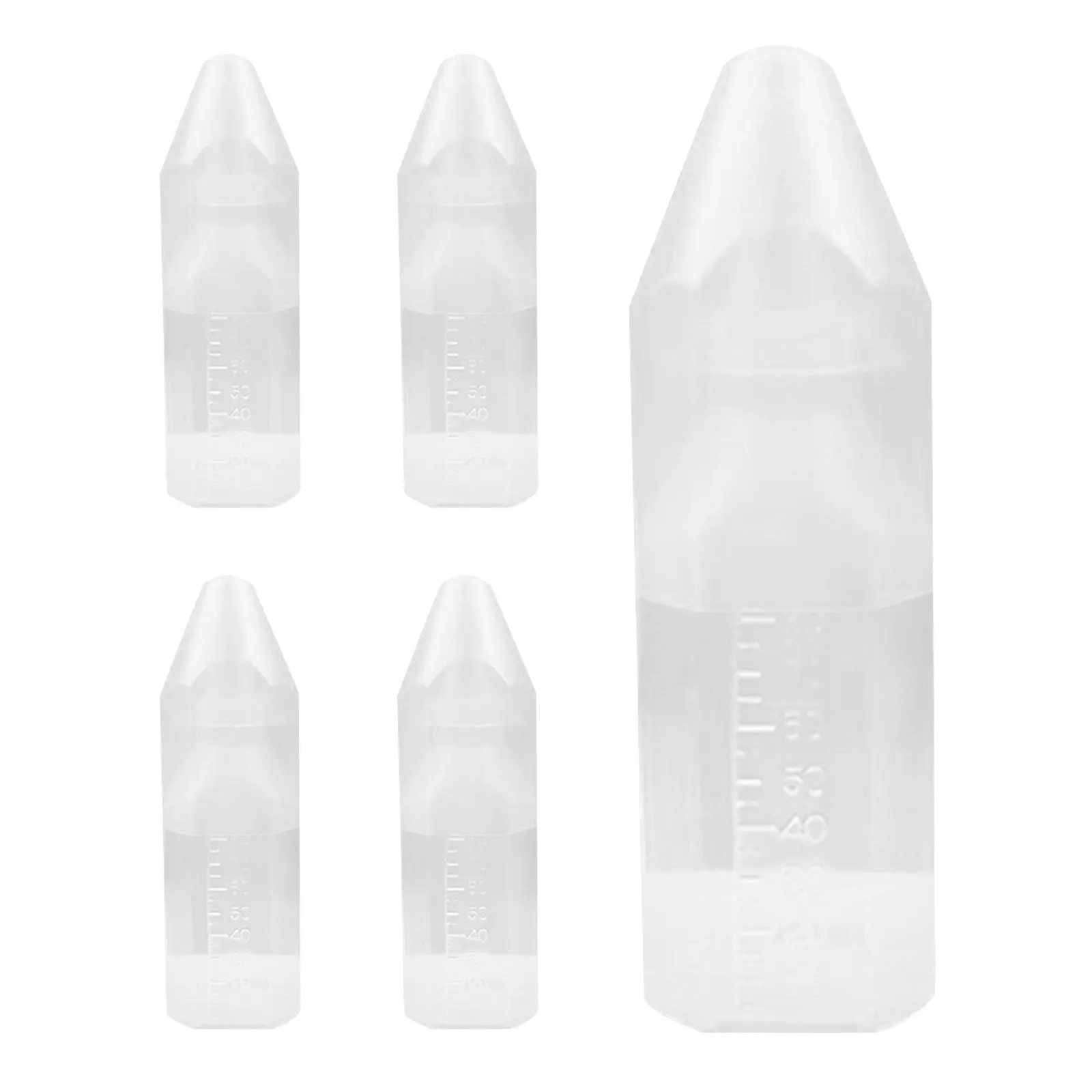 

5Set Once-Off Baby Feeding Milk Bottles Portable Lightweight Easy Carry Transparent Design for Quick Visual Milk Level Check