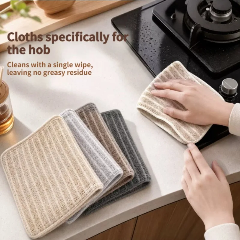 3pcs All-Purpose Home Kitchen Dish Cloth, Absorb Water No Dripping, Thickened Quick-Dry Cleaning Rag