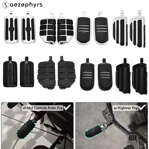 Universal 1.25" Road Footrest Motorcycle Front and Rear Footrest for Harley Touring Sportster Softail Dyna Road King Fat Boy 883
