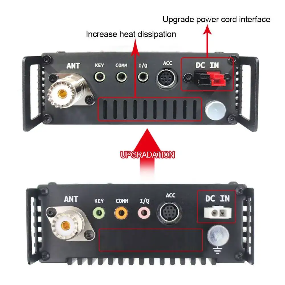 Xiegu G90 HF Transceptor Amateur Radio20W SSB/CW/AM/FM 0.5-30MHz Estructura SDR con sintonizador de antena automático incorporado