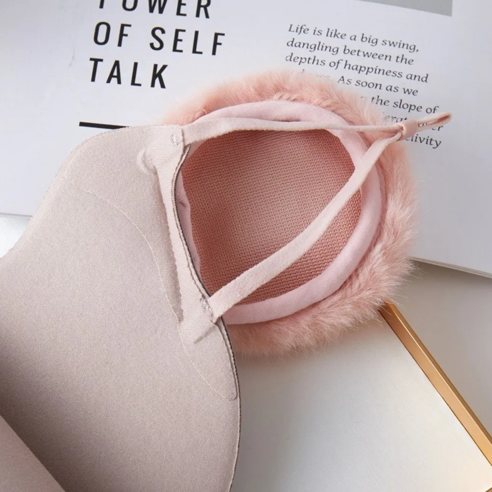 Masker Wajah Hangat Musim Dingin Wanita Berlapis Bulu Tahan Angin Dua-dalam-Satu Penutup Telinga Bernapas Tahan Dingin Masker Bersepeda Pelindung Telinga