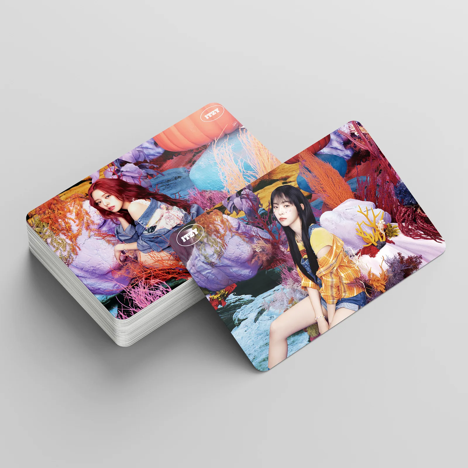 Kpop Idol Druo CardsITZY Photocards, Alajuster ythm Postcard, Fit for GérCollection, 55Pcs Set