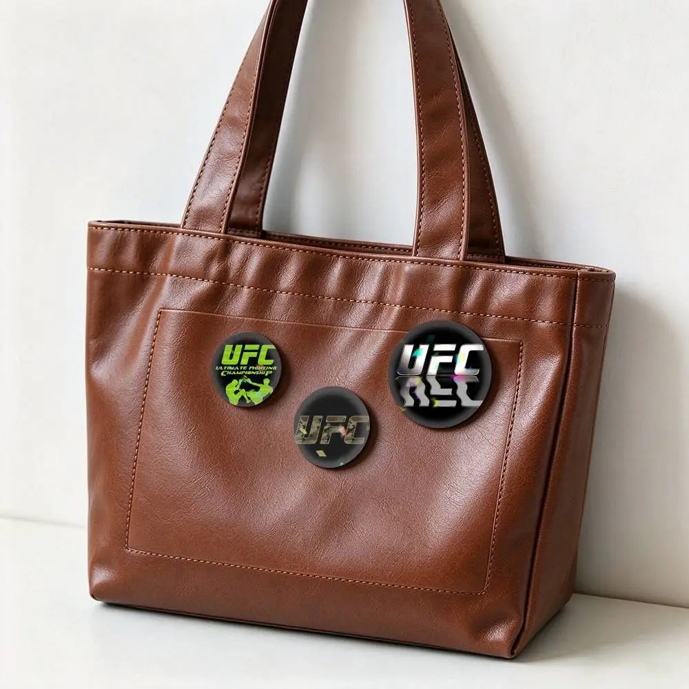 UFC Logo F-Fighting-G  25 32 44 58 75mm Badges Personalized Round Brooches Pins Accessory Gift