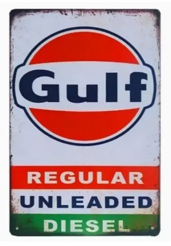 Gulf Regular Unleaded Sign Aluminum Weatherproof Sign p1224-Aluminum
