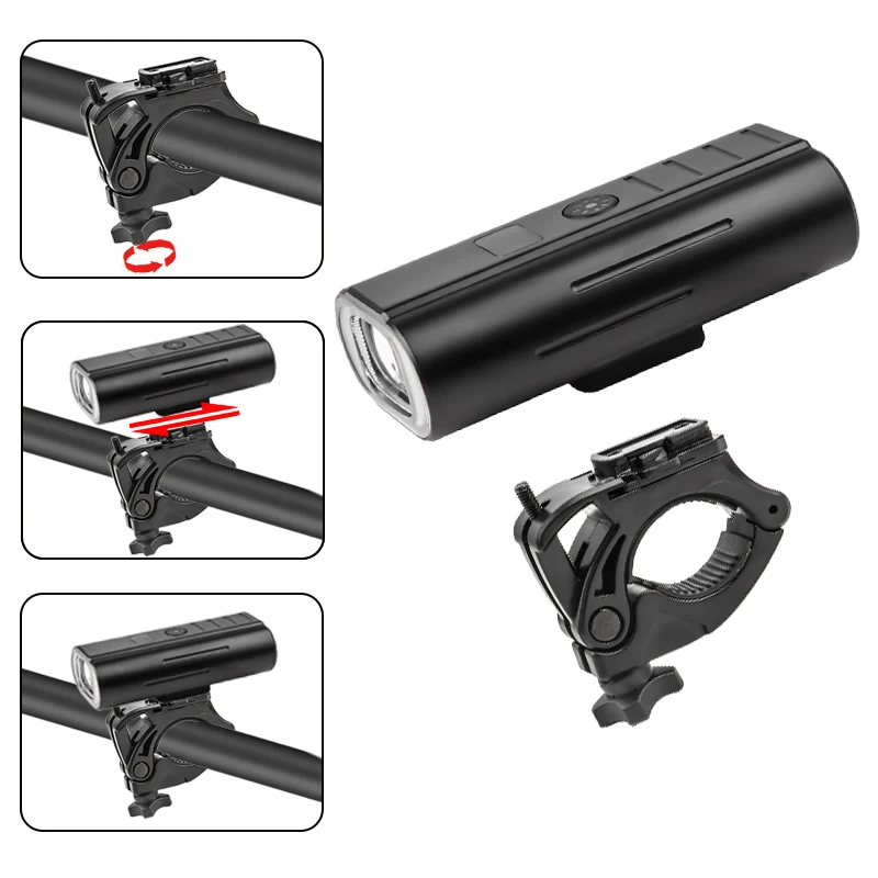 5000mAh 21700 Battery Bike Front Light 1000 Lumen Power Bank Waterproof Night Riding LED Rechargeable Mounted Bicycle Lamp 1