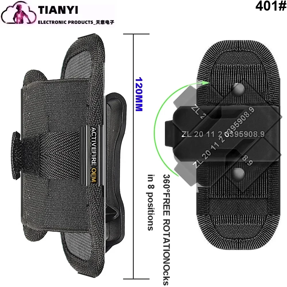 Outdoor Tactical Flashlight Nylon Cover - Fixed Flashlight Can Rotate 360 Degrees - Durable and Reliable