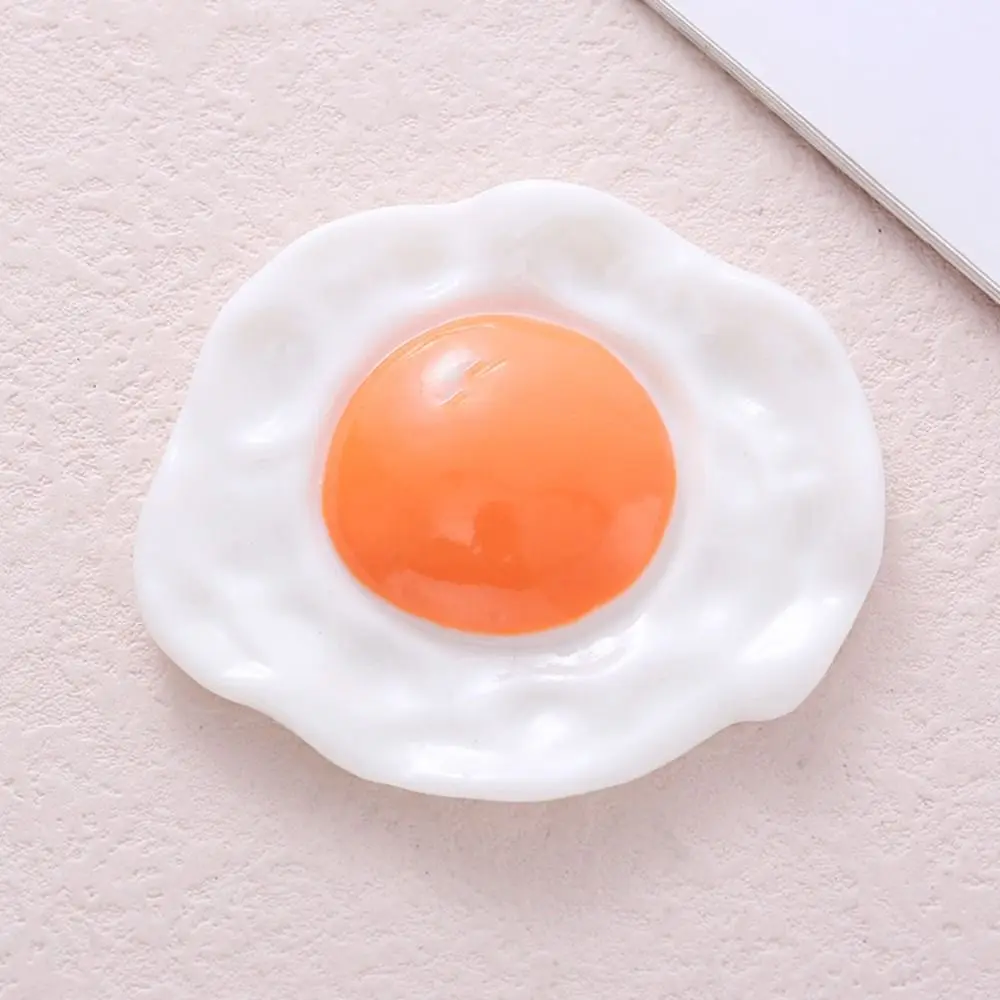 

Eggs Design Simulated Food Accessories Cute Realistic 3D Resin Miniatures Cartoon Fridge Stickers Material Phone Case