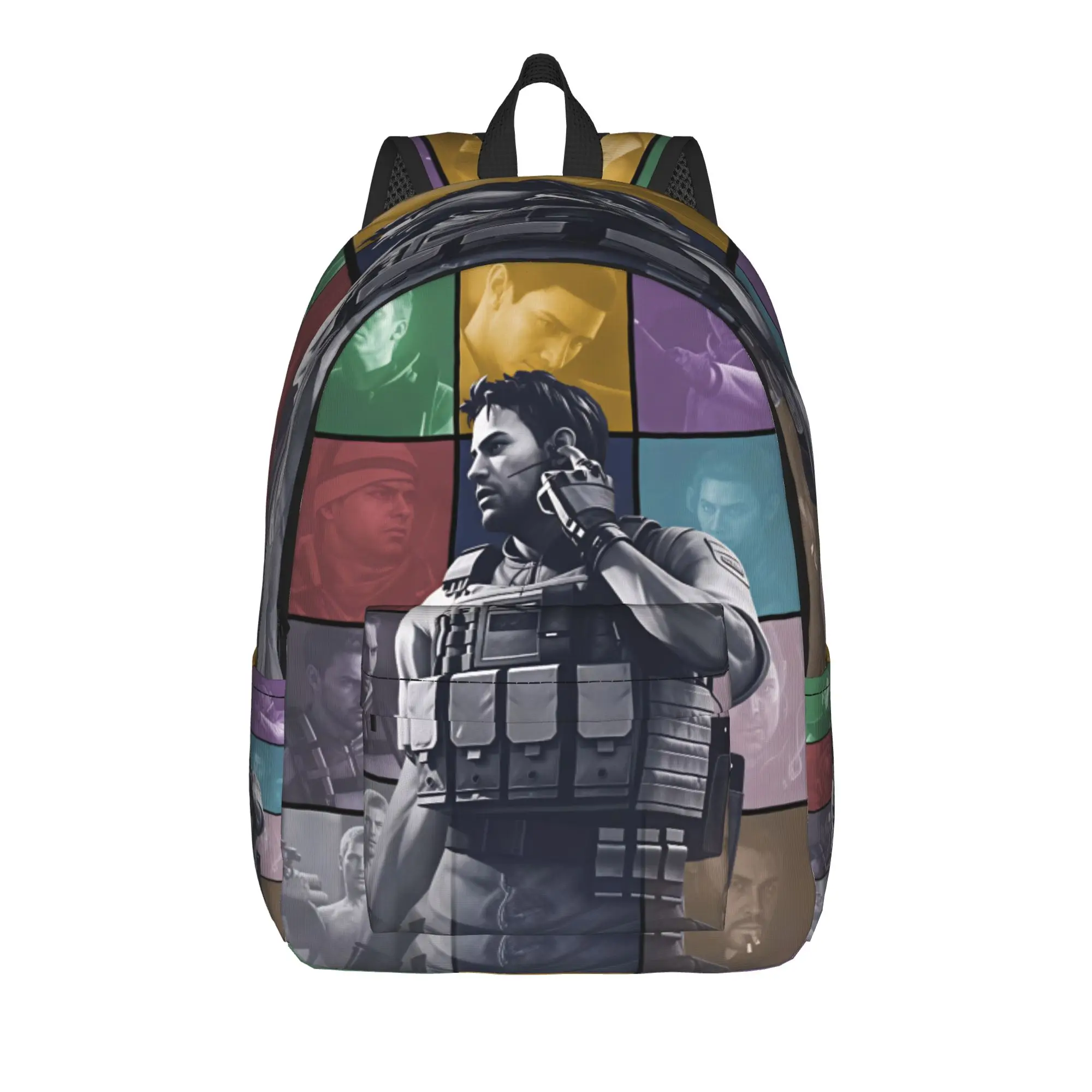 Chris Redfield Resident Evil Backpack  Daily Backpacks Male Leisure School Bags Designer Big Rucksack