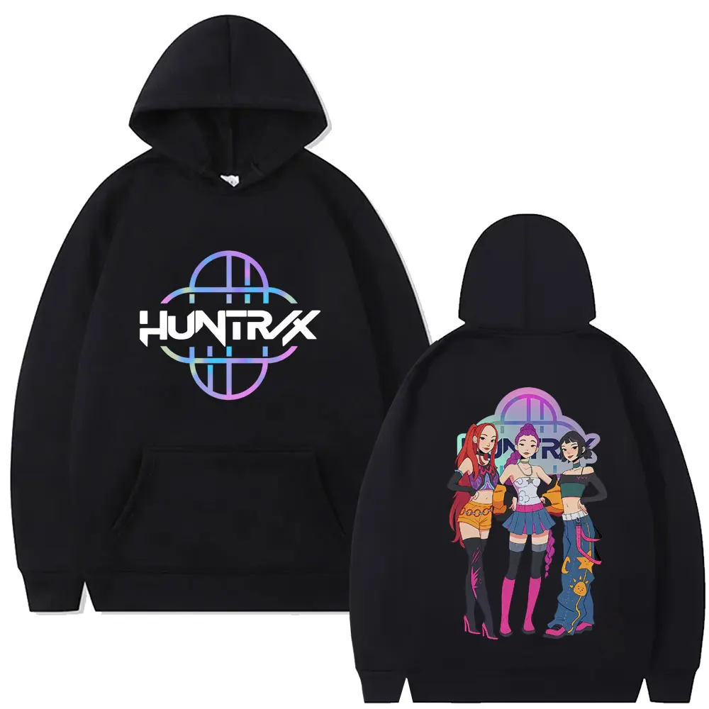 

Movie KPop Demon Hunters Rumi Mira Zoey Print Hoodie Men Women Korean Fashion Trend Pullover Male Vintage Fleece Cotton Hoodies