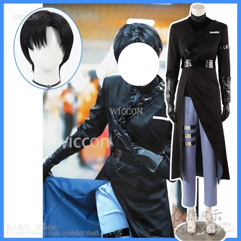 Anime Hot Alien Stage Cosplay Ivan Costume Black Sorrow Wig Role Playing Party Pants Belt Halloween Christmas Suit Customized